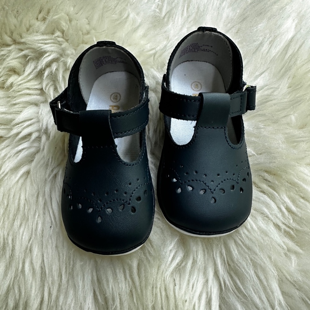 Angel Navy Dress Shoes with Mary Jane Style